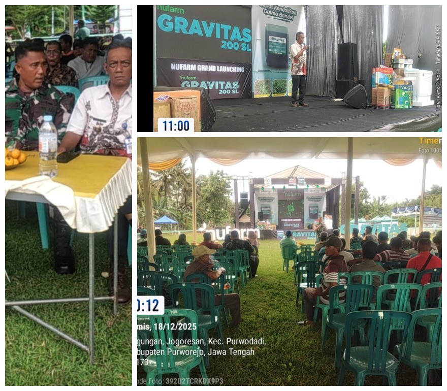  Launching Produk Gravitas 200 SL di Lapangan Desa Jogoresan,Camat Purwodadi hadir