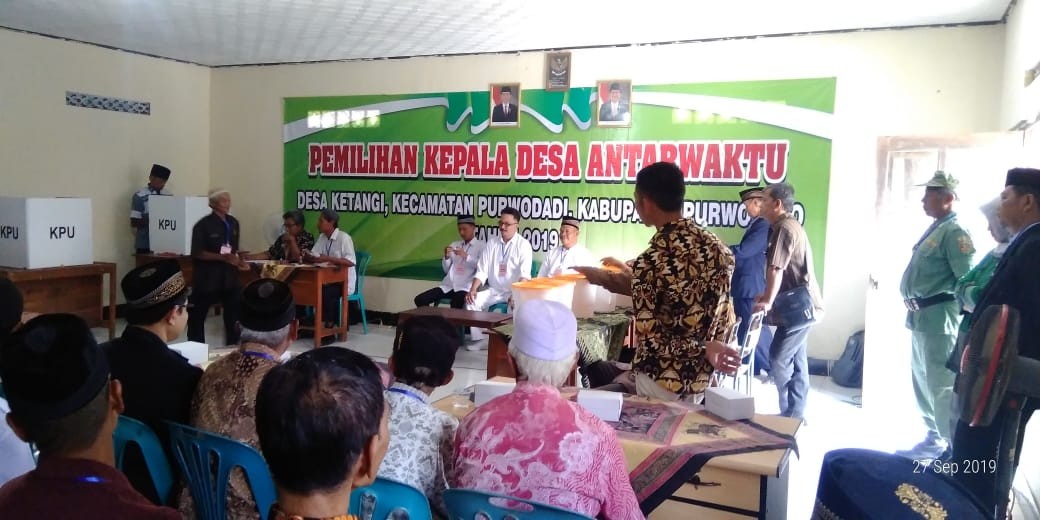 Pemilihan Kepala Desa Antar Waktu Desa Ketangi Kecamatan Purwodadi Kabupaten Purworejo Tahun 2019