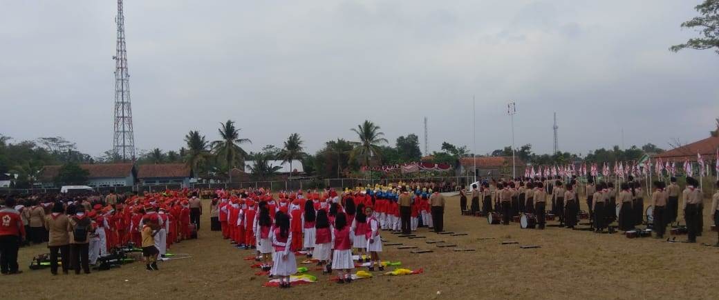 Upacara Peringatan HUT Gerakan Pramuka Ke-58 Tahun 2019 di Lapangan Kecamatan Purwodadi