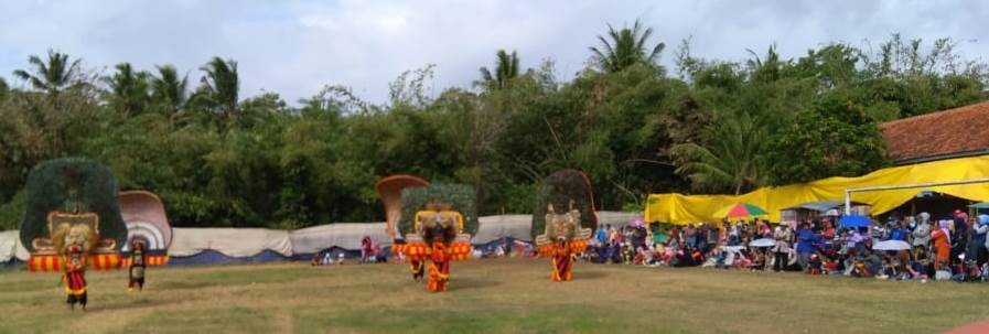 Pertunjukan Reog Ponorogo di Lapangan Purwodadi Kecamatan Purwodadi