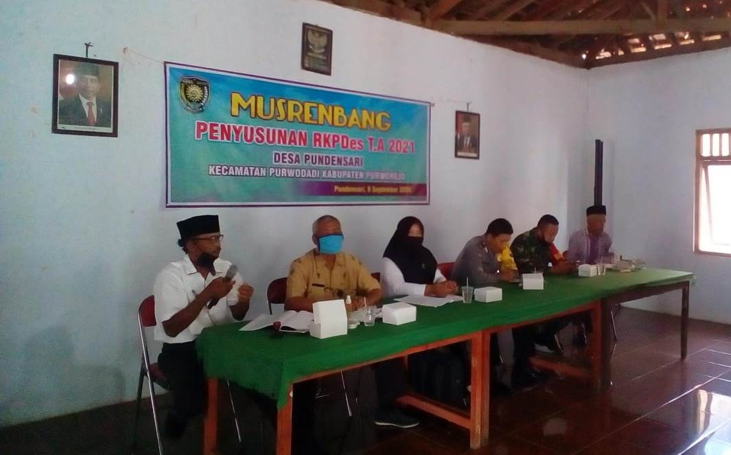 Musrenbang Desa dan Penyusunan RKPDes Tahun 2021 di Desa Pundensari Purwodadi