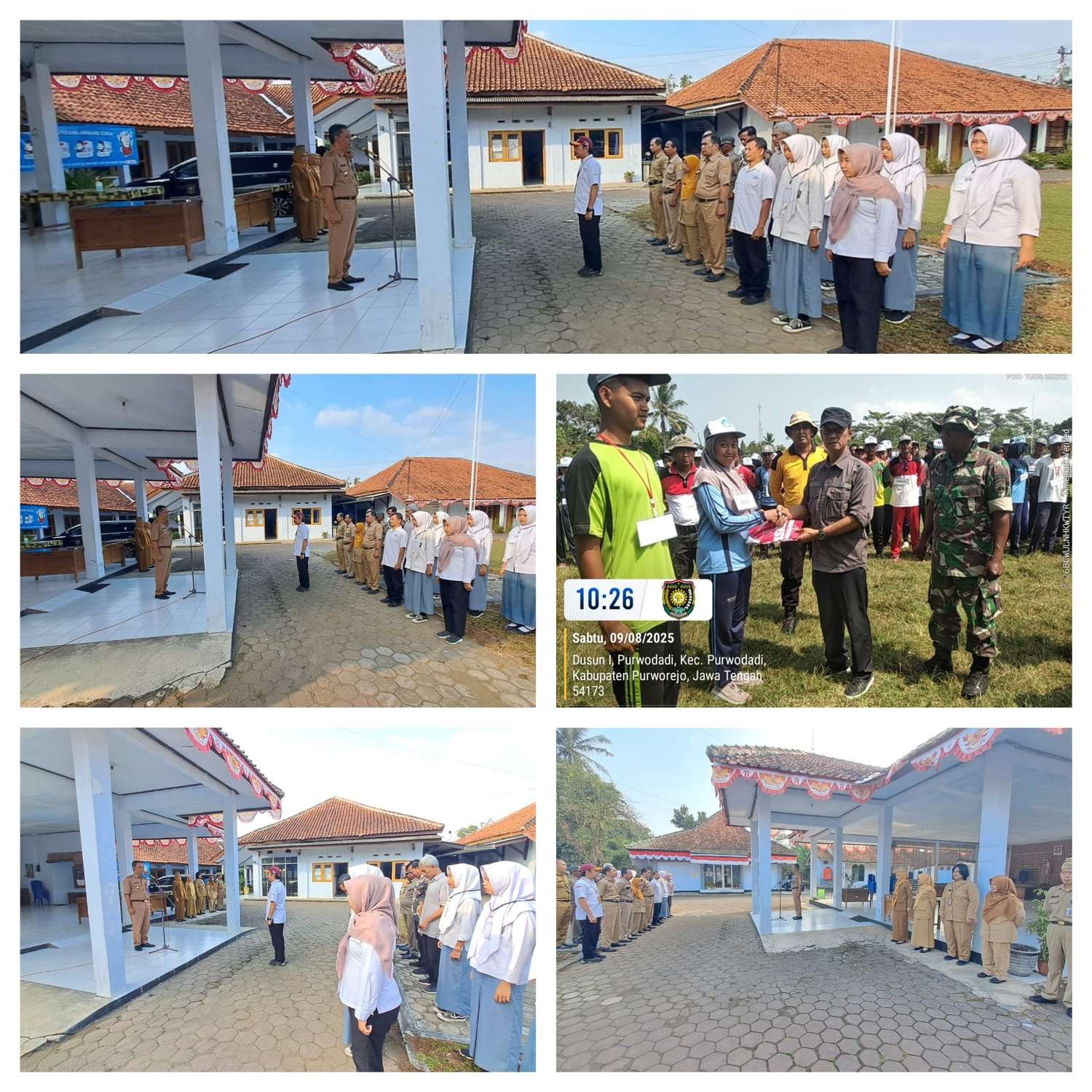 Pelaksanaan Apel Rutin Pagi ASN & PPPK Kecamatan Purwodadi, Camat Purwodadi Pembina Apel