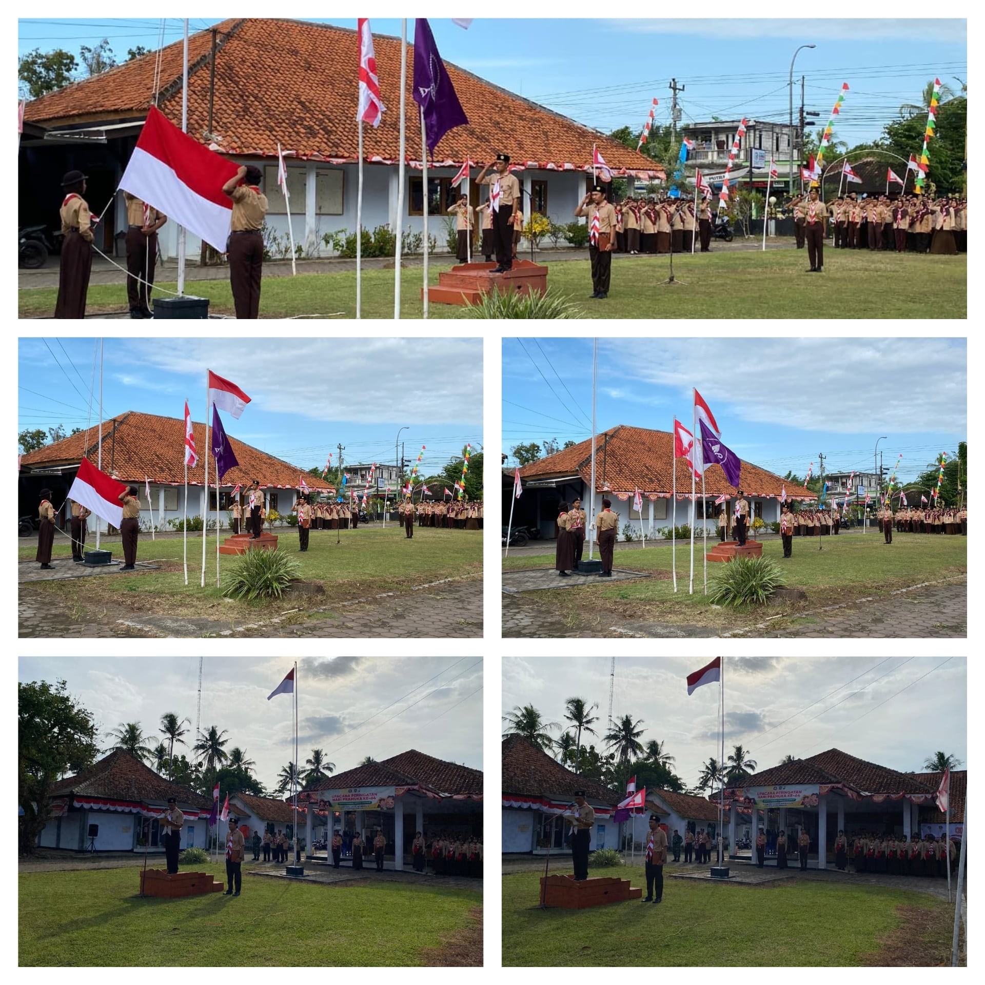 Upacara HUT Pramuka ke 64 Tahun 2025 Kecamatan Purwodadi, Camat sebagai Inspektur Upacara