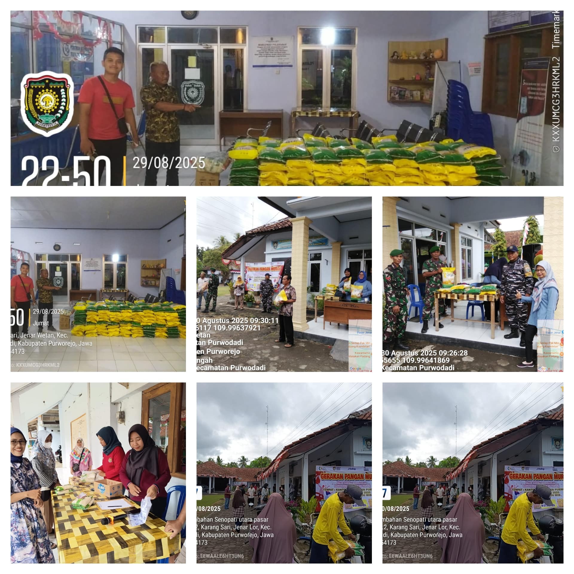 Gerakan Pangan Murah berlangsung lancar di Kecamatan Purwodadi dalam rangka memeriahkan HUT Kemerdekaan RI ke 80 Tahun 2025