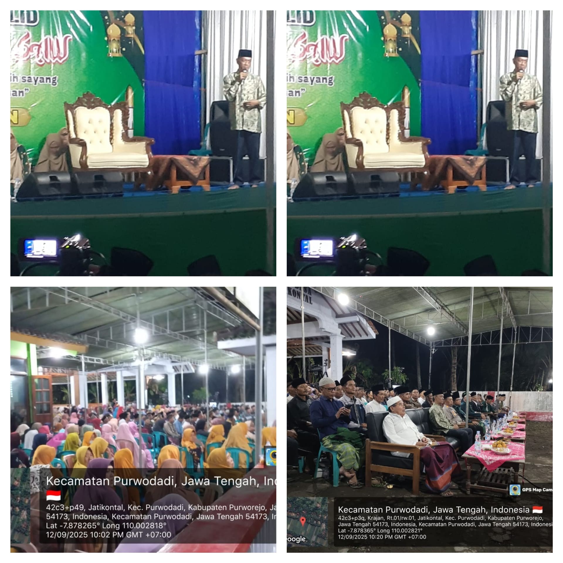 Pengajian Akbar dalam Rangka Maulud Nabi Muhammad SAW  di Masjid Al Amin Desa Jatikontal, Camat Purwodadi Berikan Sambutan