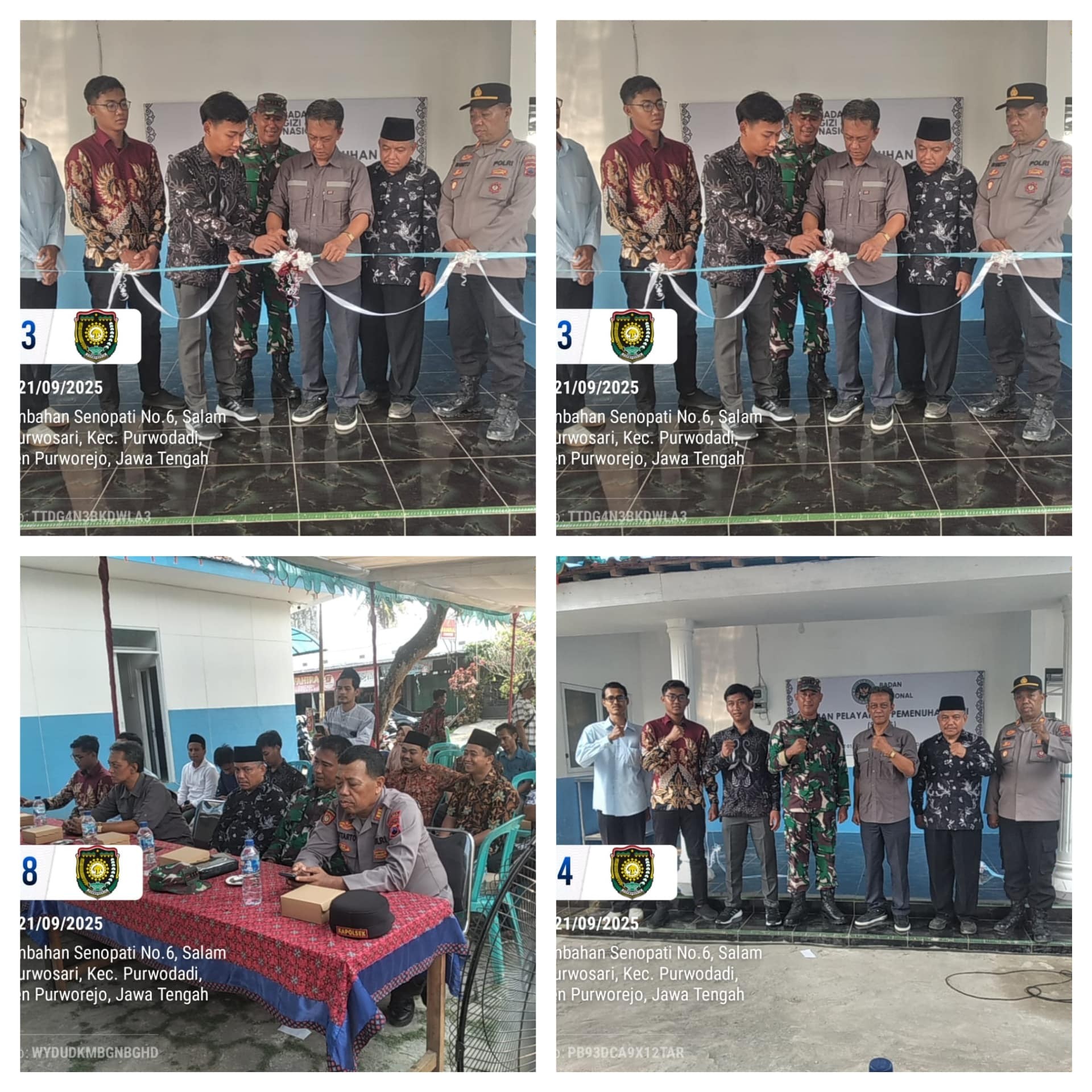  Peresmian Dapur Satuan Pelayanan Pemenuhan Gizi (SPPG) Desa Purwosari, Camat Purwodadi hadir 