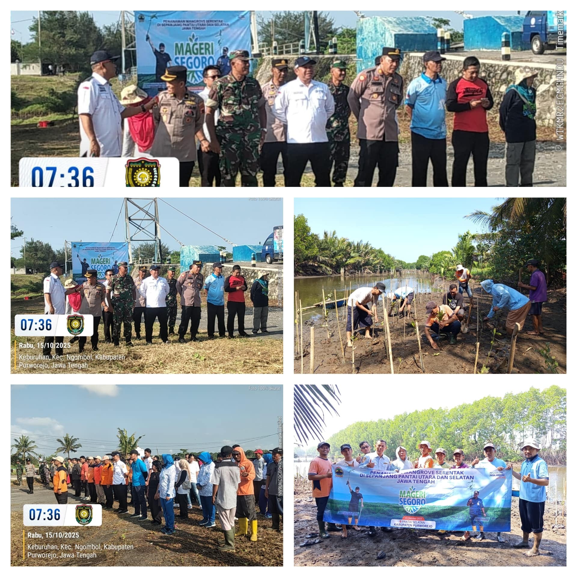 Gerakan \"Mageri Segoro\" Hijaukan Pesisir Selatan dengan Ribuan Bibit Mangrove