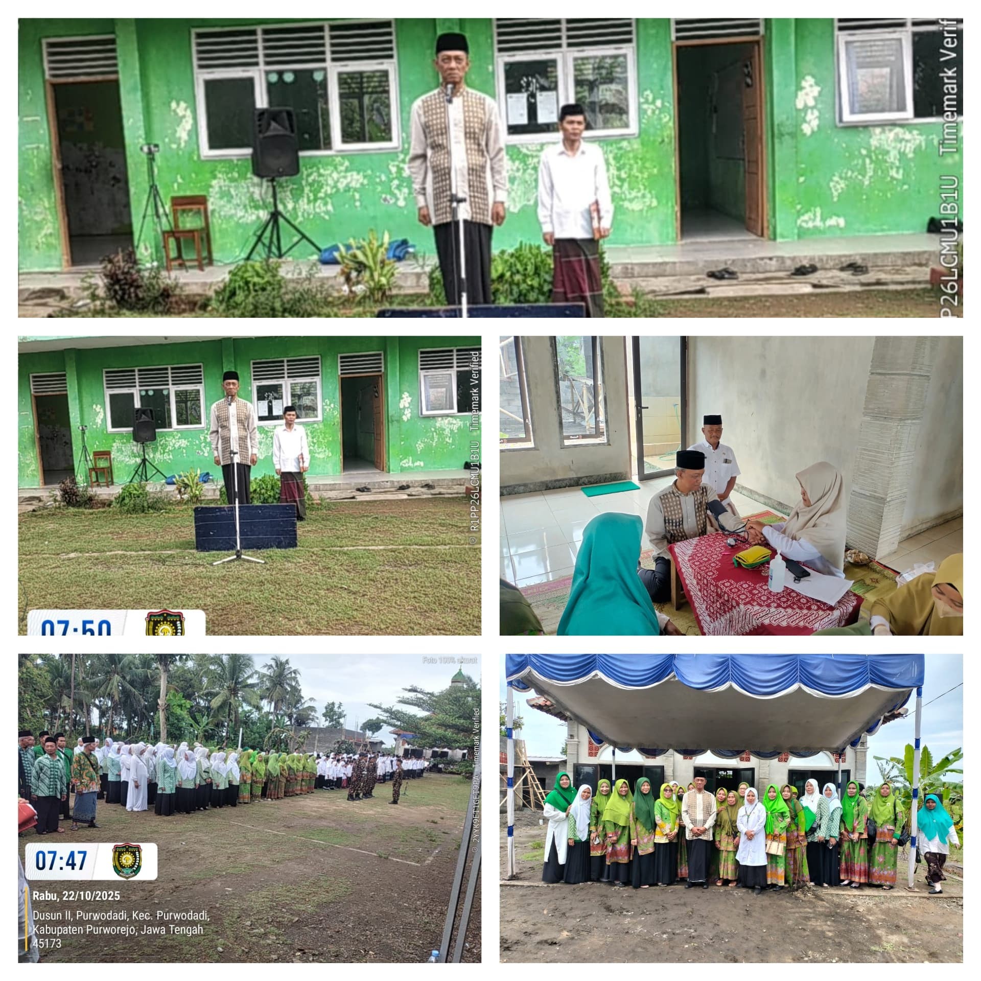 Upacara Hari Santri Tahun 2025 untuk Tingkat Kecamatan Purwodadi dipusatkan di MTS Maarif NU Purwodadi, Camat Purwodadi sebagai Inspektur Upacara