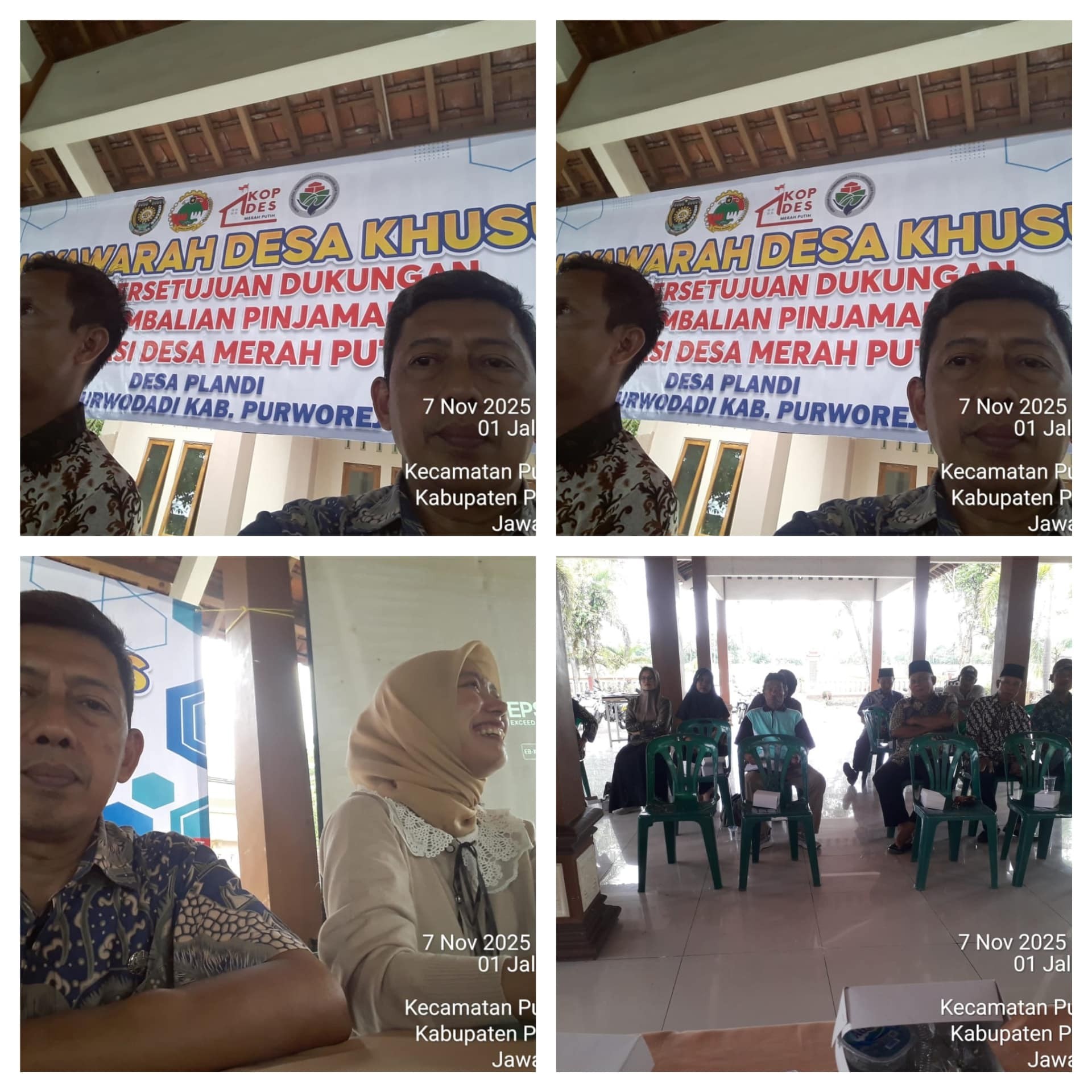 Pelaksanaan Musdesus KDMP Desa Plandi, Kasi PU dan Trantib Kecamatan Purwodadi hadir