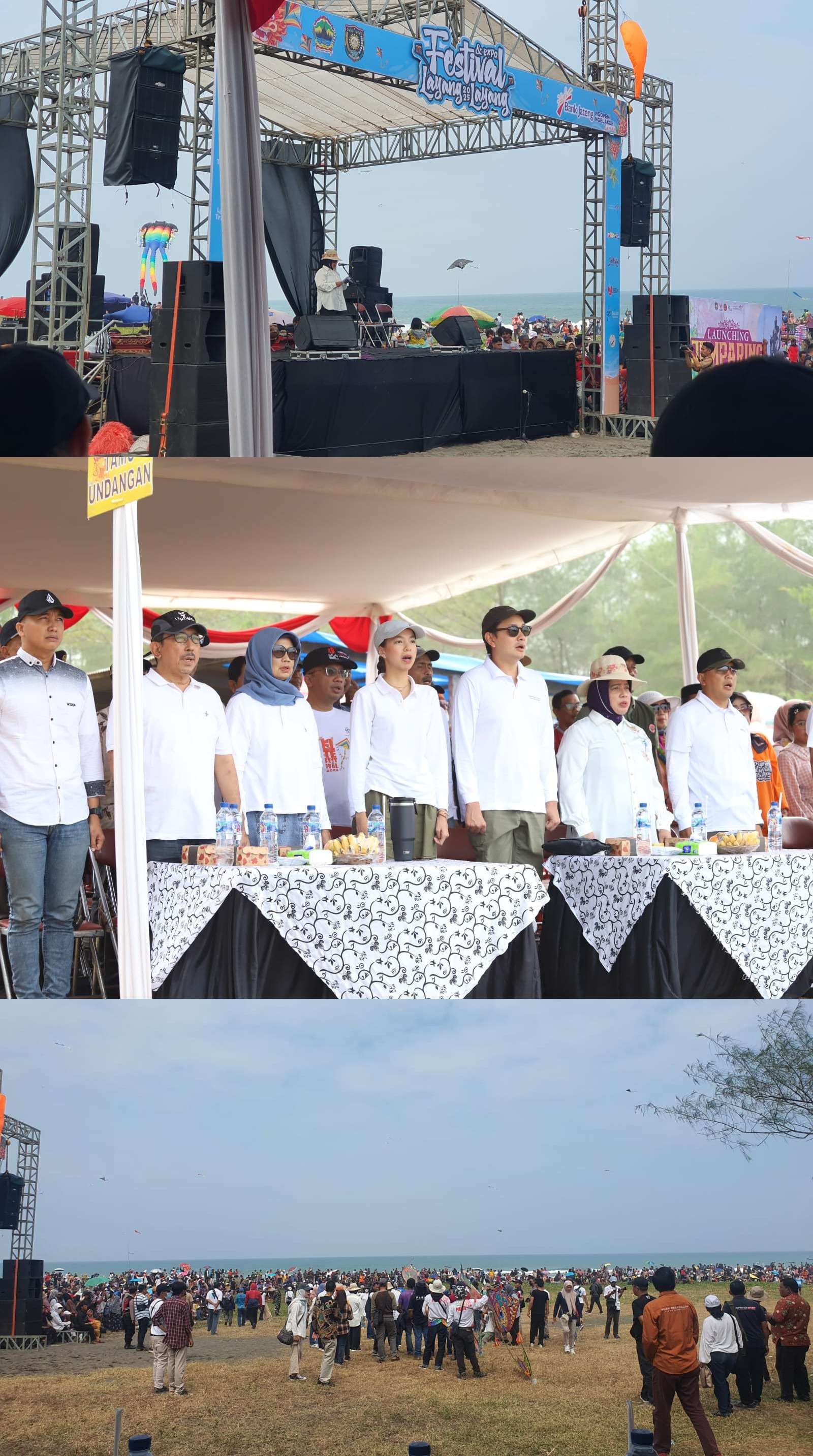 Festival Layang-Layang dan Expo UMKM  diselenggarakan di Pantai Ketawang Grabag,Sekcam Purwodadi hadir