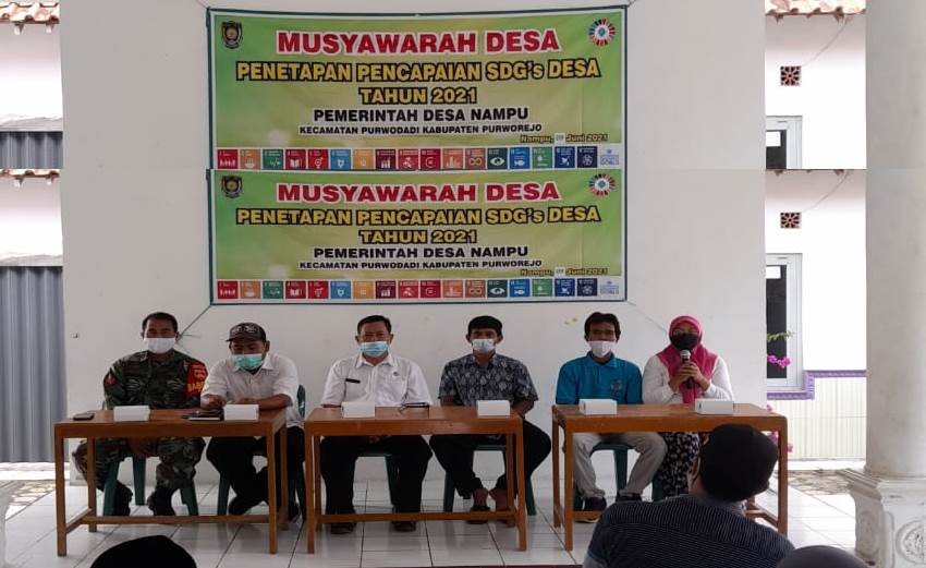 Musyawarah Desa Pencapaian SDGS Desa Nampu Kecamatan Purwodadi