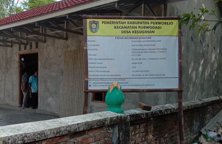 Monitoring dan Evaluasi (Monev) Pembangunan di Desa  Kesugihan Kecamatan Purwodadi 