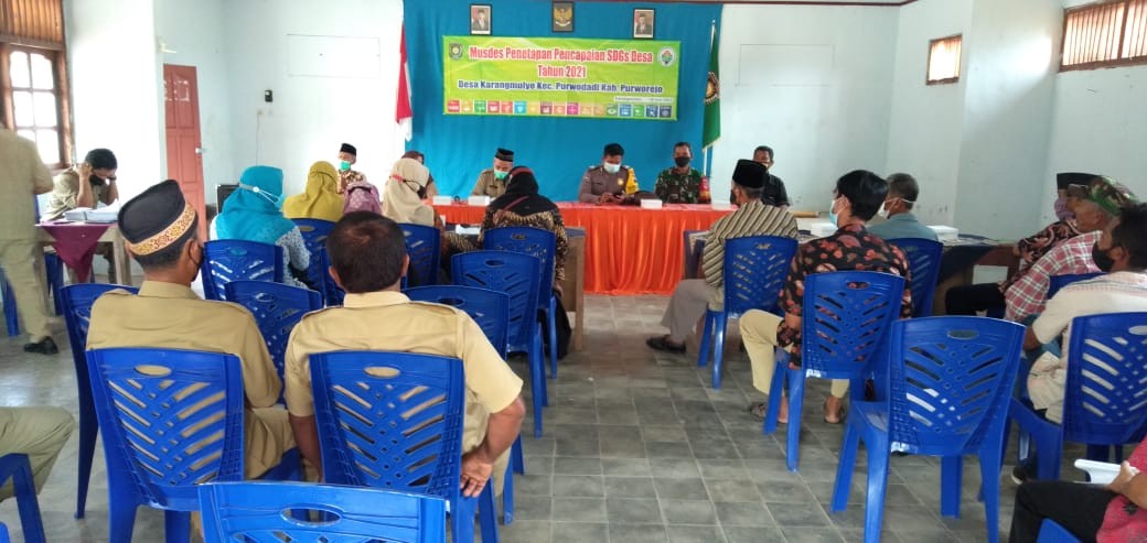 Musyawarah Desa Pencapaian SDGS Desa Karangmulyo Kecamatan Purwodadi 