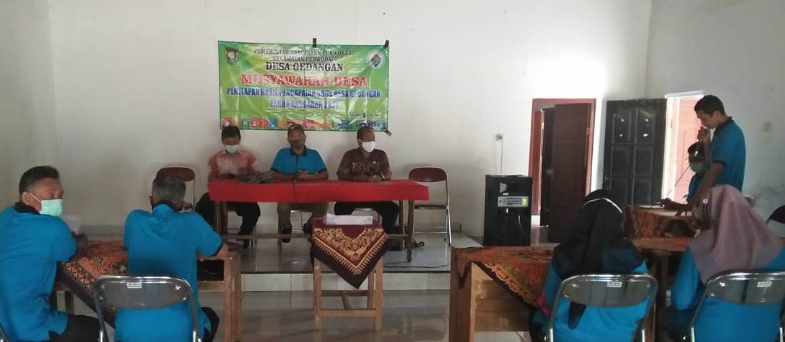 Musyawarah Desa Pencapaian SDGS Desa Gedangan Kecamatan Purwodadi 