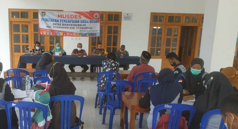 Musyawarah Desa Pencapaian SDGS Desa Kentengrejo Kecamatan Purwodadi 