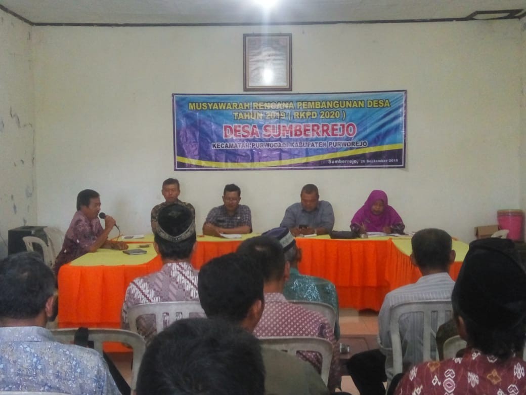 Musrenbang Desa dan Penyusunan RPJMDes Tahun 2019 (RKPD 2020) di Desa Sumberrejo Purwodadi