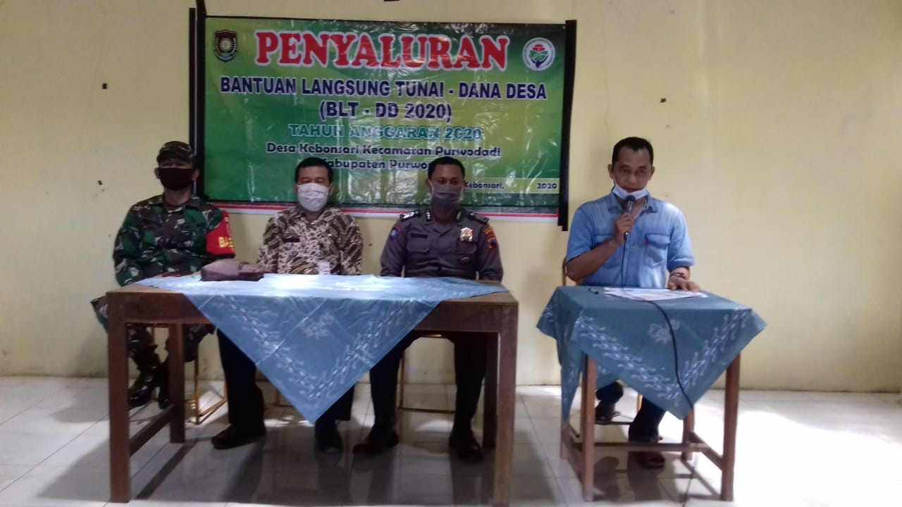 Penyaluran BLT DD Bulan Ke-7 di Desa Kebonsari Kecamatan Purwodadi