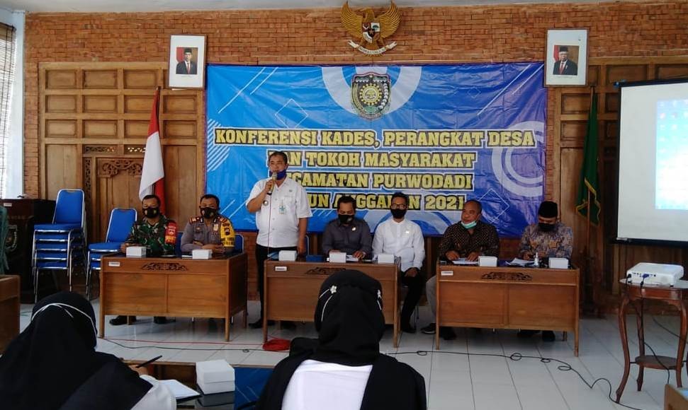 Konferensi Sekretaris Desa Se-Kecamatan Purwodadi di Pendopo Kecamatan Purwodadi