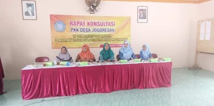 Rapat Konsultasi Tim Penggerak PKK Desa Jogoresan Kecamatan Purwodadi