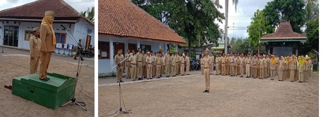 Upacara Hari Pahlawan Ke-74 tahun 2019 di Halaman Kantor Kecamatan Purwodadi