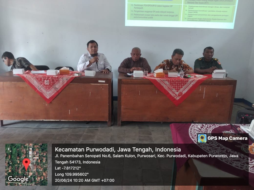 Rakor Pelanggaran Pengambilan Air Irigasi Dan Sosialisasi Unit Pengelola Irigasi Kedung Putri/Mboro.