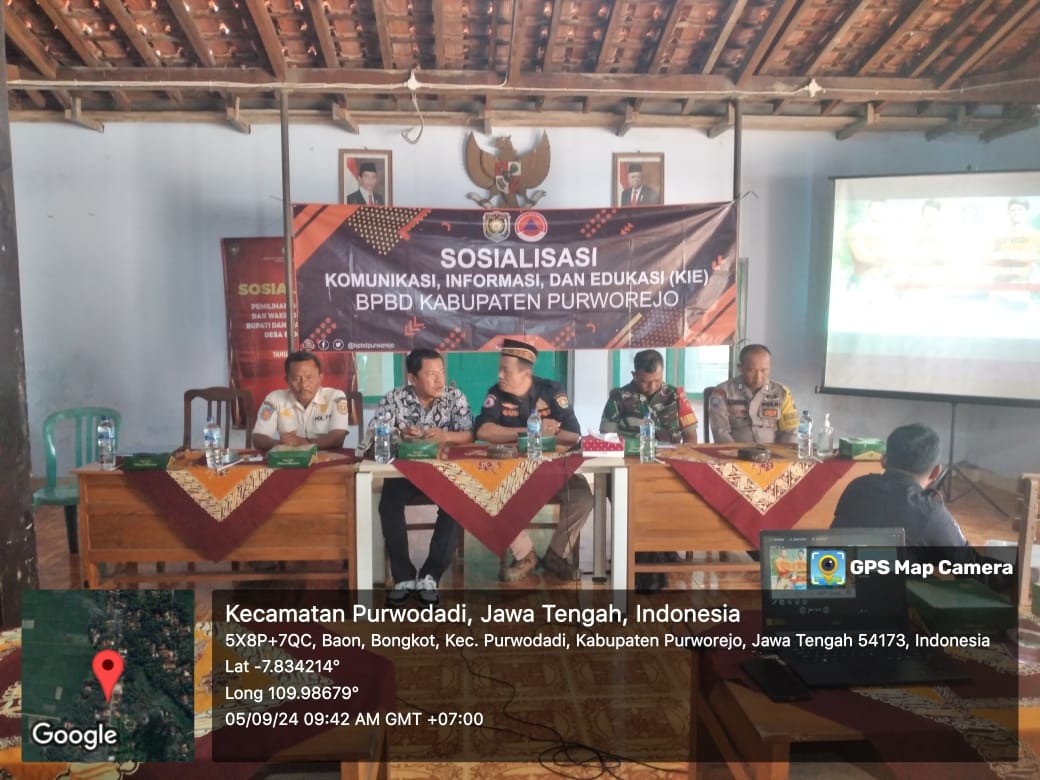 Sossialisasi KIE BPBD Kabupaten Purworejo di Desa Bongkot