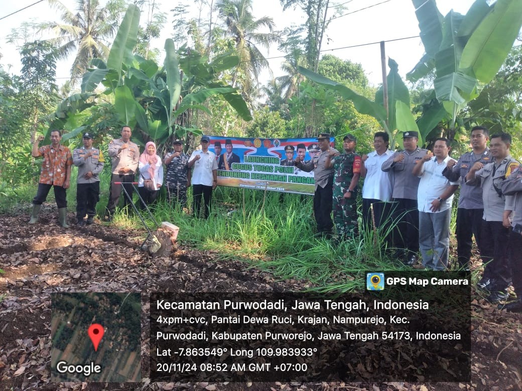 Launching Gugus Tugas Polri dalam rangka mendukung Ketahanan Pangan di Desa Nampurejo