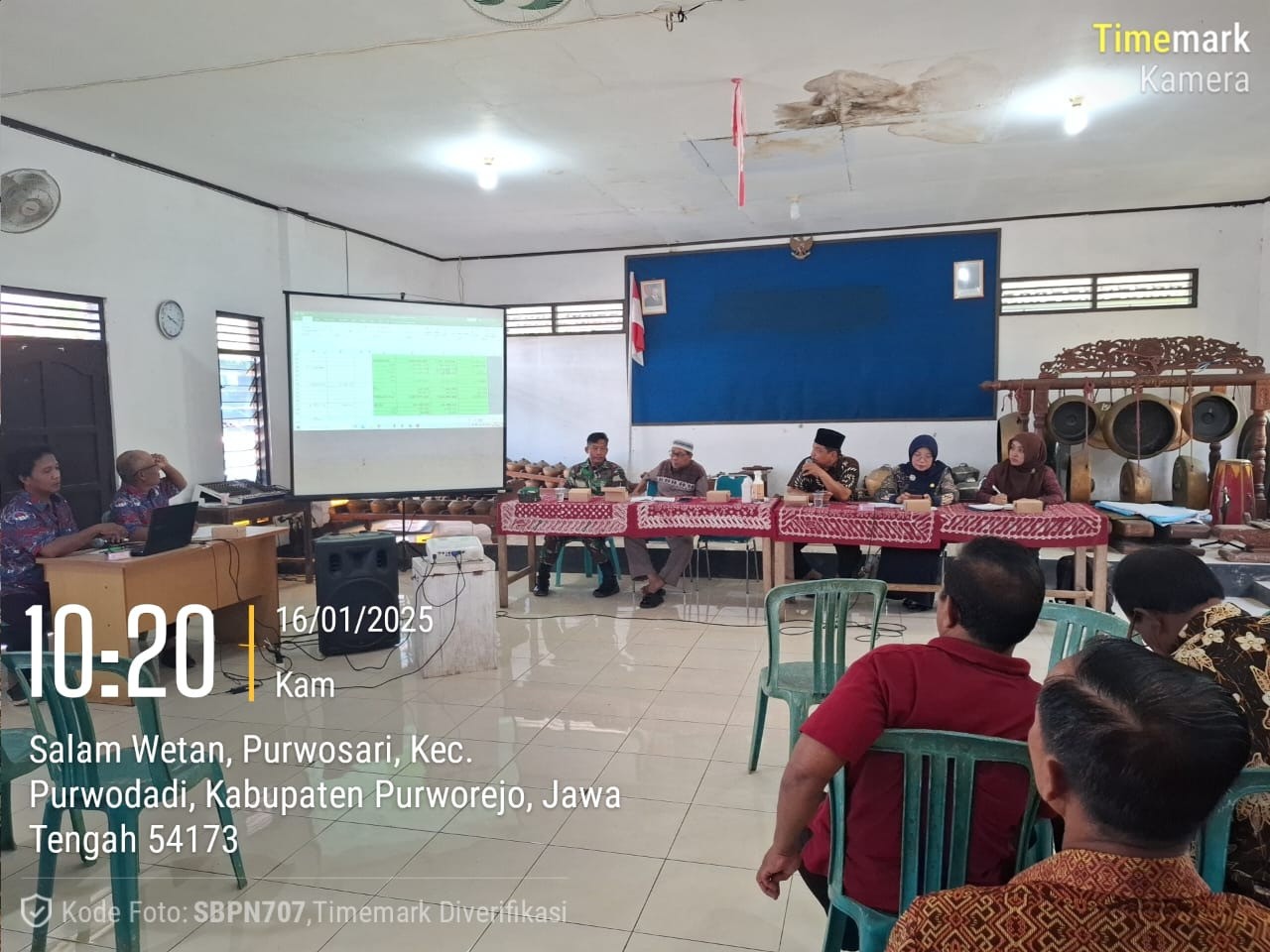 Musyawarah Desa LPJ APBDES TA 2024 dan Penetapan KPM BLT DD Tahun 2025 di Desa Purwosari Tanggal 16 Januari 2025