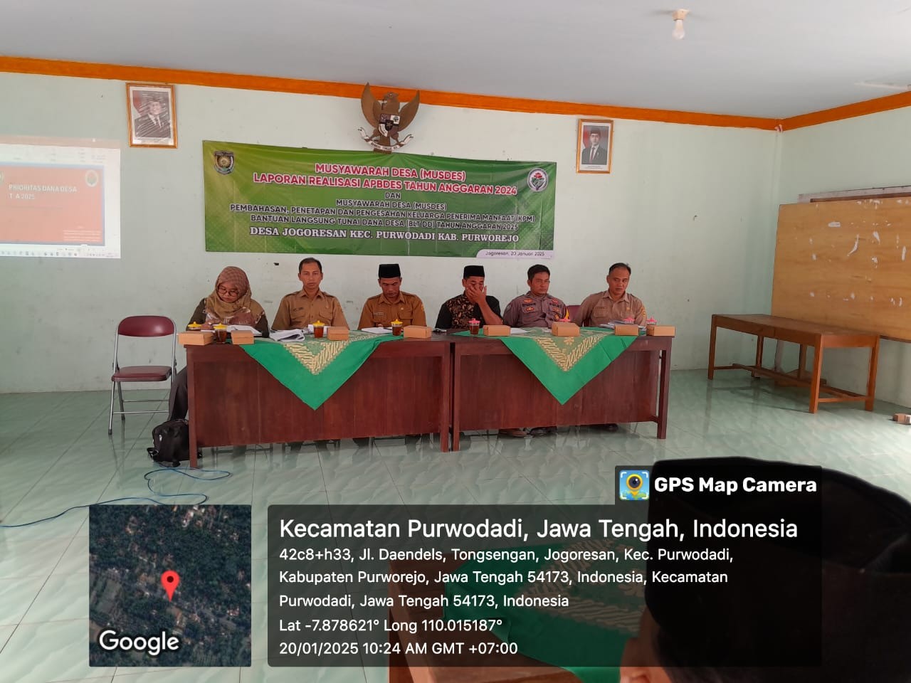 Musyawarah desa Jogoresan LPJ APBDes TA 2024 & Penetapan KPM BLT DD Tahun 2025 Tanggal 20-01-2025