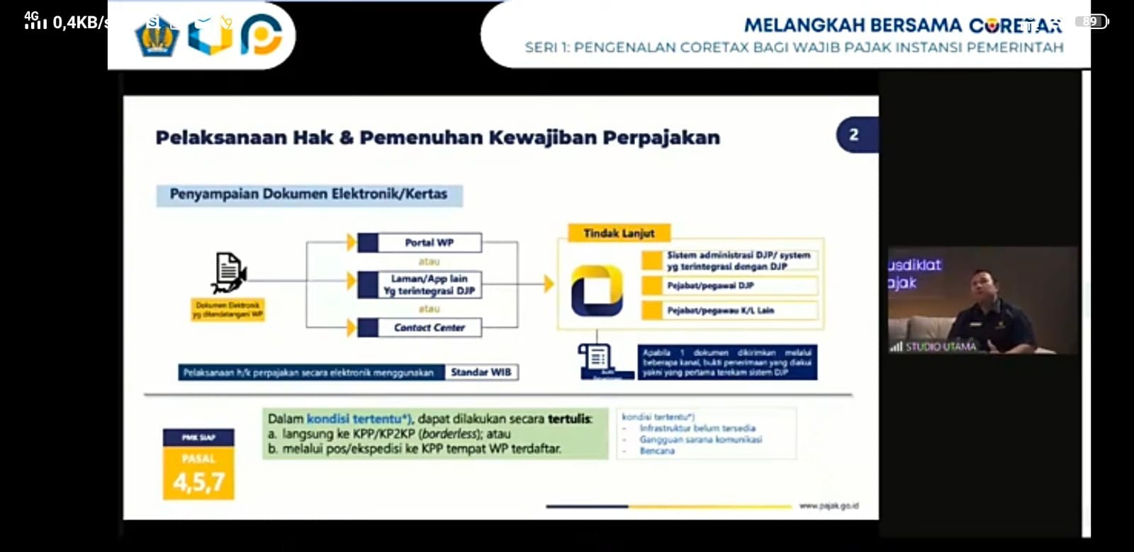 Webinar Kemenkeu Corpu Open Class (KCOC)Seri 1: Pengenalan Coretax Bagi Wajib Pajak Instansi Pemerintah tgl 22-01-2025