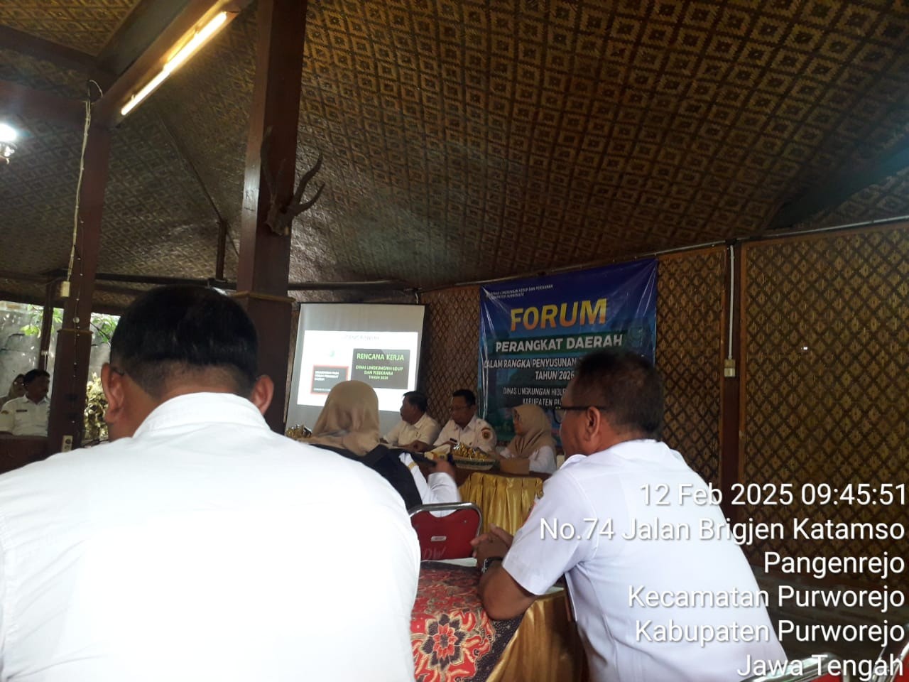 Kasi PU & Trantib Kecamatan Purwodadi hadir pada Forum Perangkat Daerah  DINLH & Perikanan Kabupaten Purworejo tahun 2025