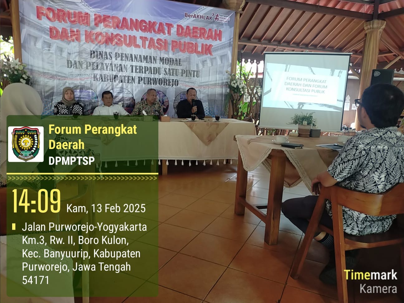 Kasi Pembangunan Kecamatan Purwodadi menghadiri Forum Perangkat Daerah DinPMPTSP Kab.Purworejo Tahun 2025