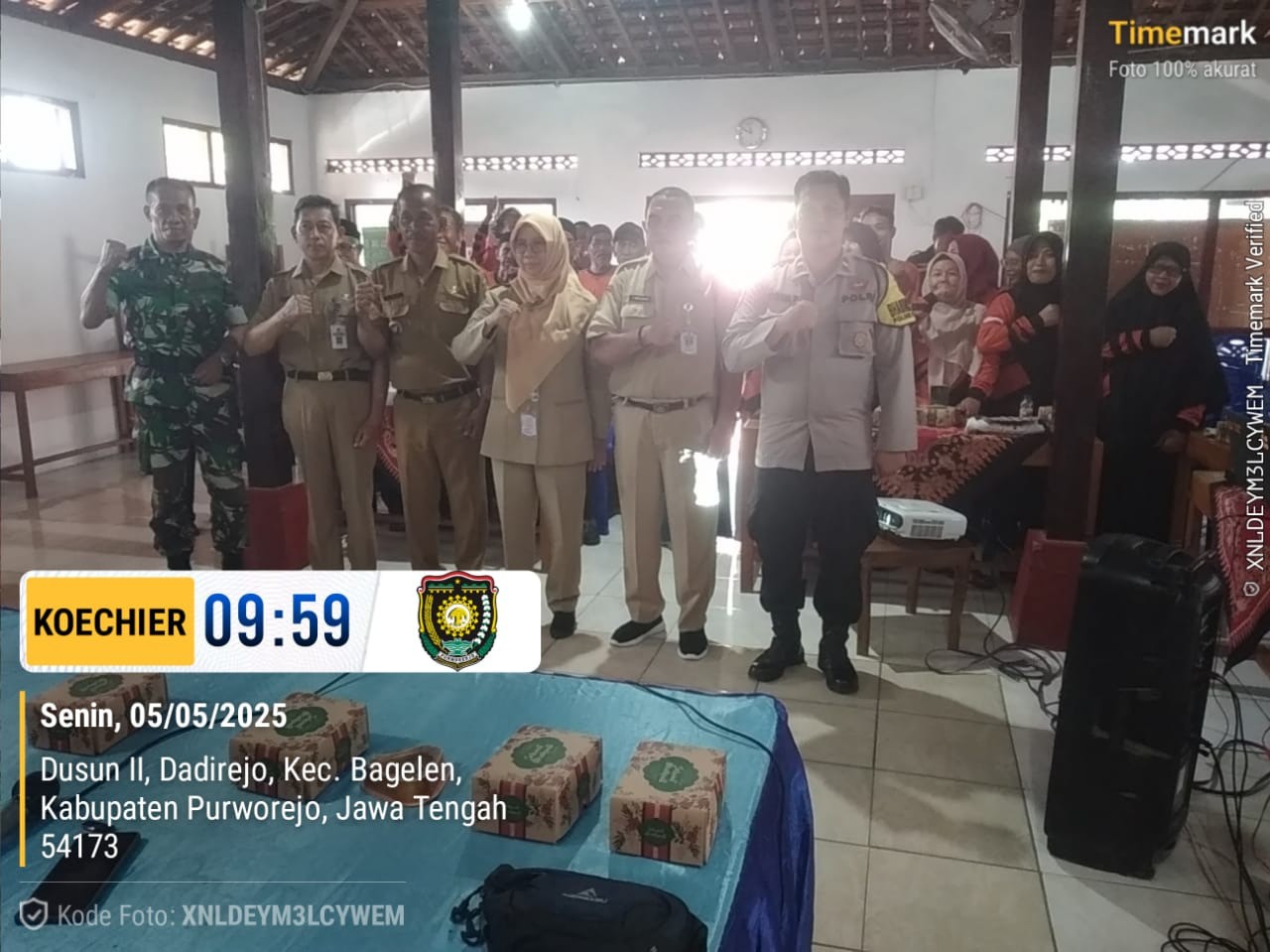 KASI PU dan TRANTIB Kecamatan Purwodadi hadir di Pelatihan Mitigasi Bencana Gempa Bumi dan Tsunami di Balai Desa Watukuro