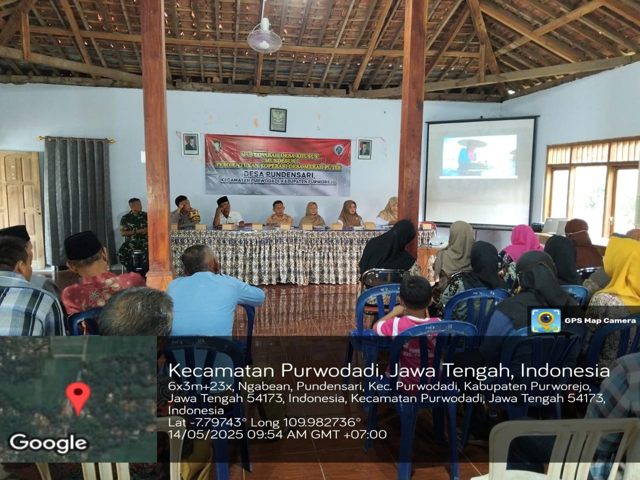 Musyawarah Desa Khusus Pembentukan Koperasi Desa Merah Putih Pundensari, Kasi PU & Trantib Kec Purwodadi Hadir