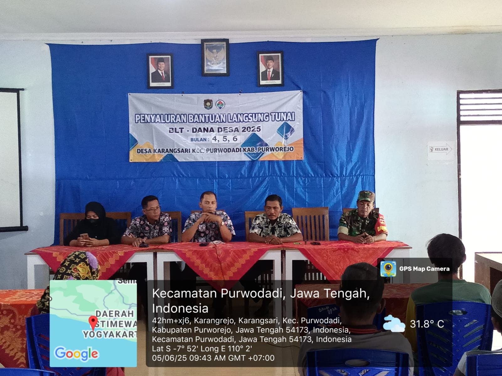 Penyaluran BLT DD Triwulan I Tahun 2024 Balai Desa Karangsari