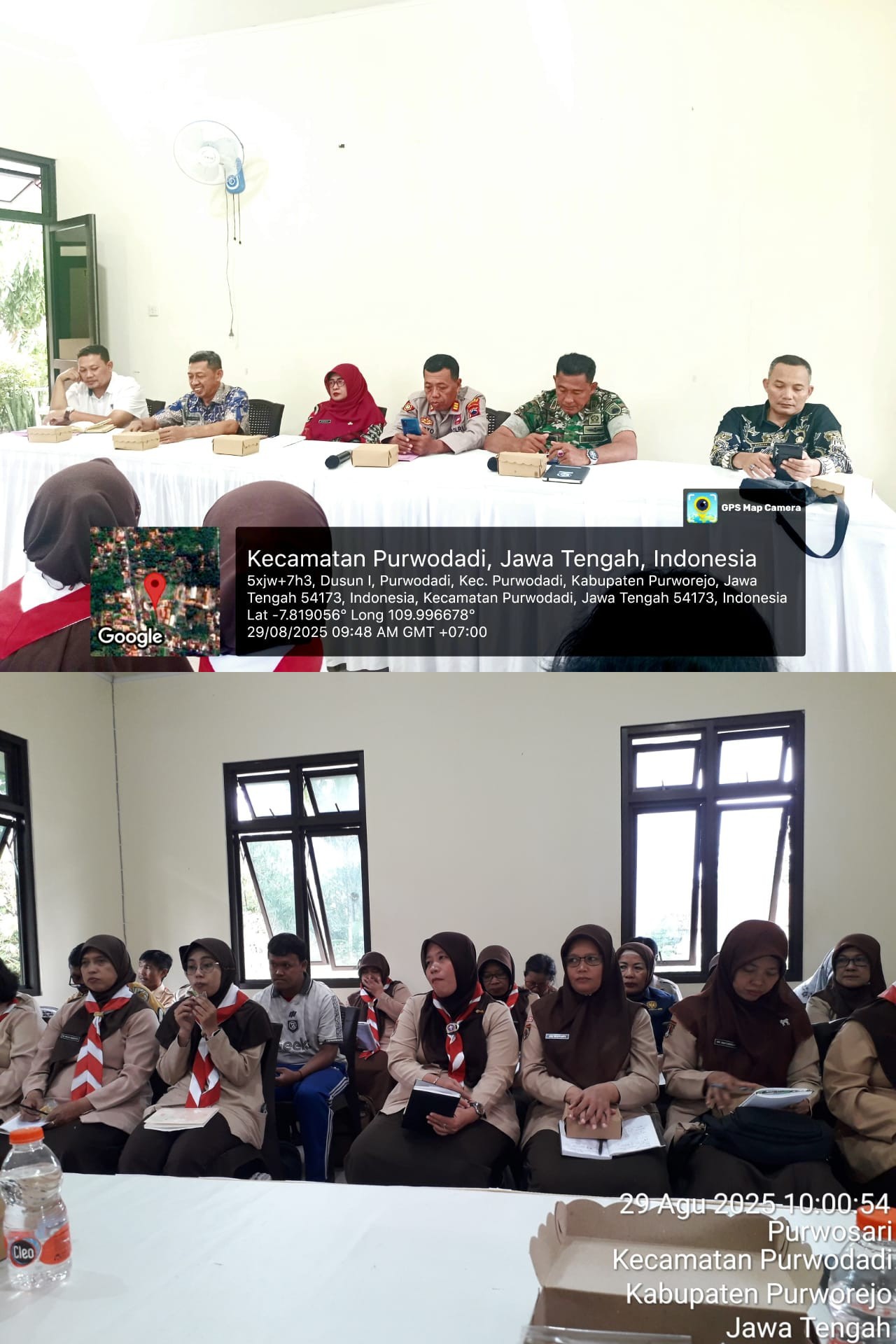 Rapat Koordinasi Hari Kamtibmas di Mapolsek Purwodadi, Kasi PU & Trantib Kecamatan Purwodadi hadir