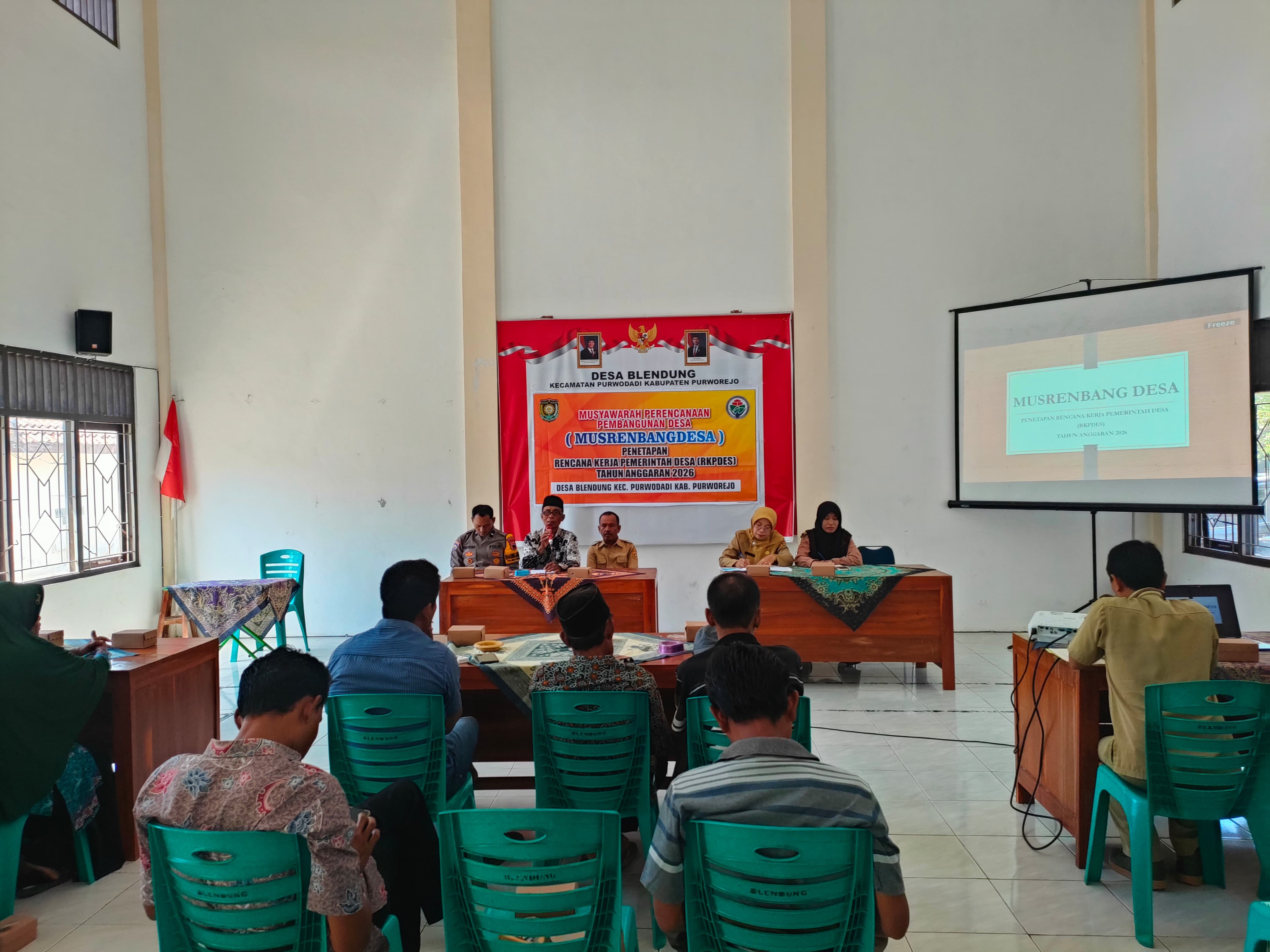 MusrenbangDes Desa Blendung terkait penyusunan  RKPDes Tahun 2026 Dan DU RKP Tahun 2027, Kasi Pemdes Hadir