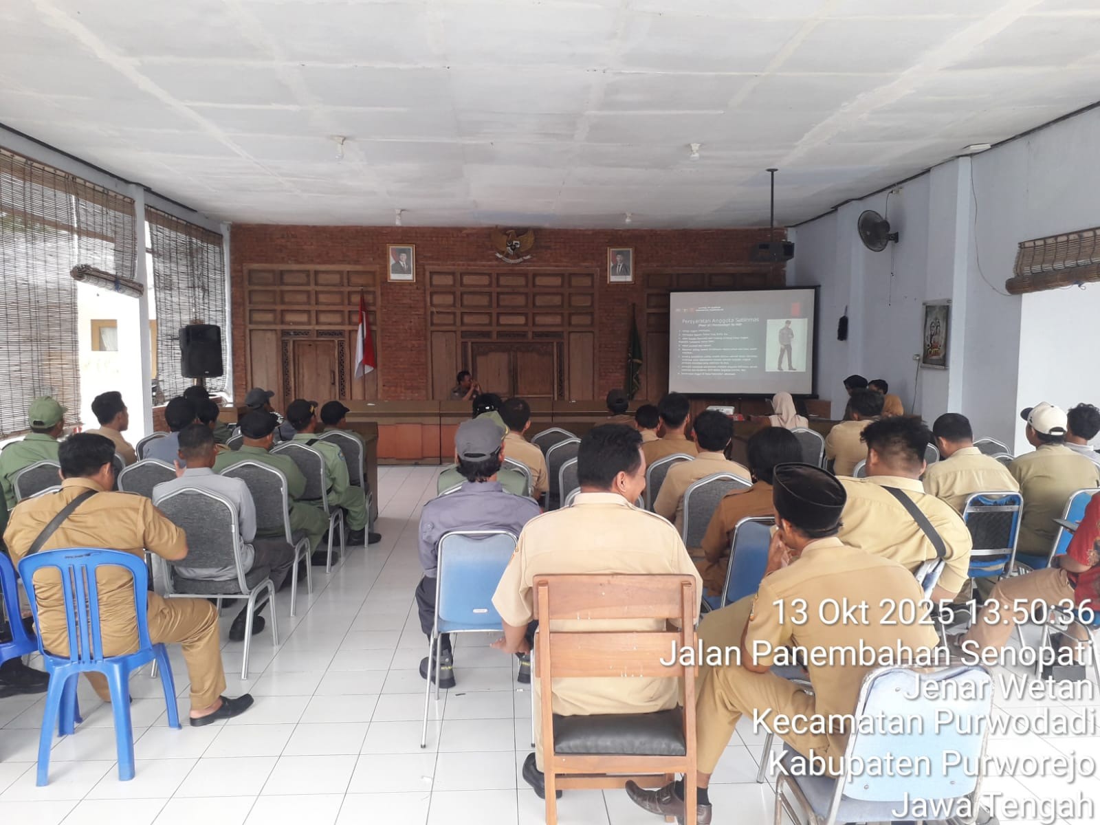 Pemanfaatan Aplikasi SIMLINMAS sebagai Upaya Mendukung Pendataan Pelaporan dan Pengelolaan Kegiatan LINMAS Digelar di Pendopo Kecamatan Purwodadi