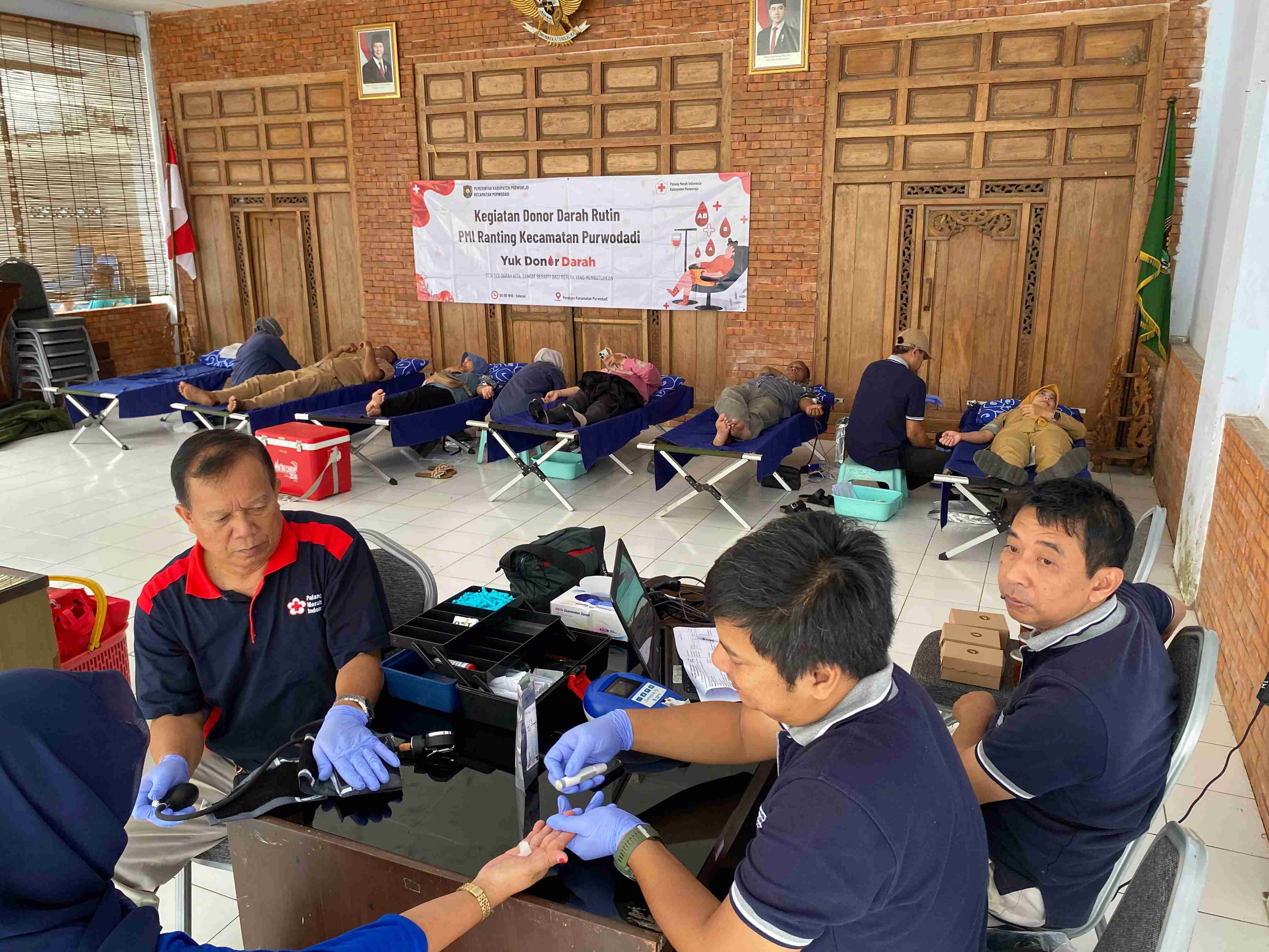 Donor Darah PMI Kabupaten Purworejo di Kecamatan Purwodadi, 25 Peserta turut serta menjadi Pendonor