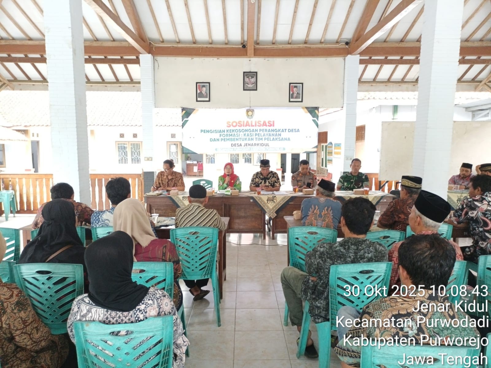 Sosialisasi Pengisian Perangkat Desa Jenarkidul,Kasi Pemdes Hadir