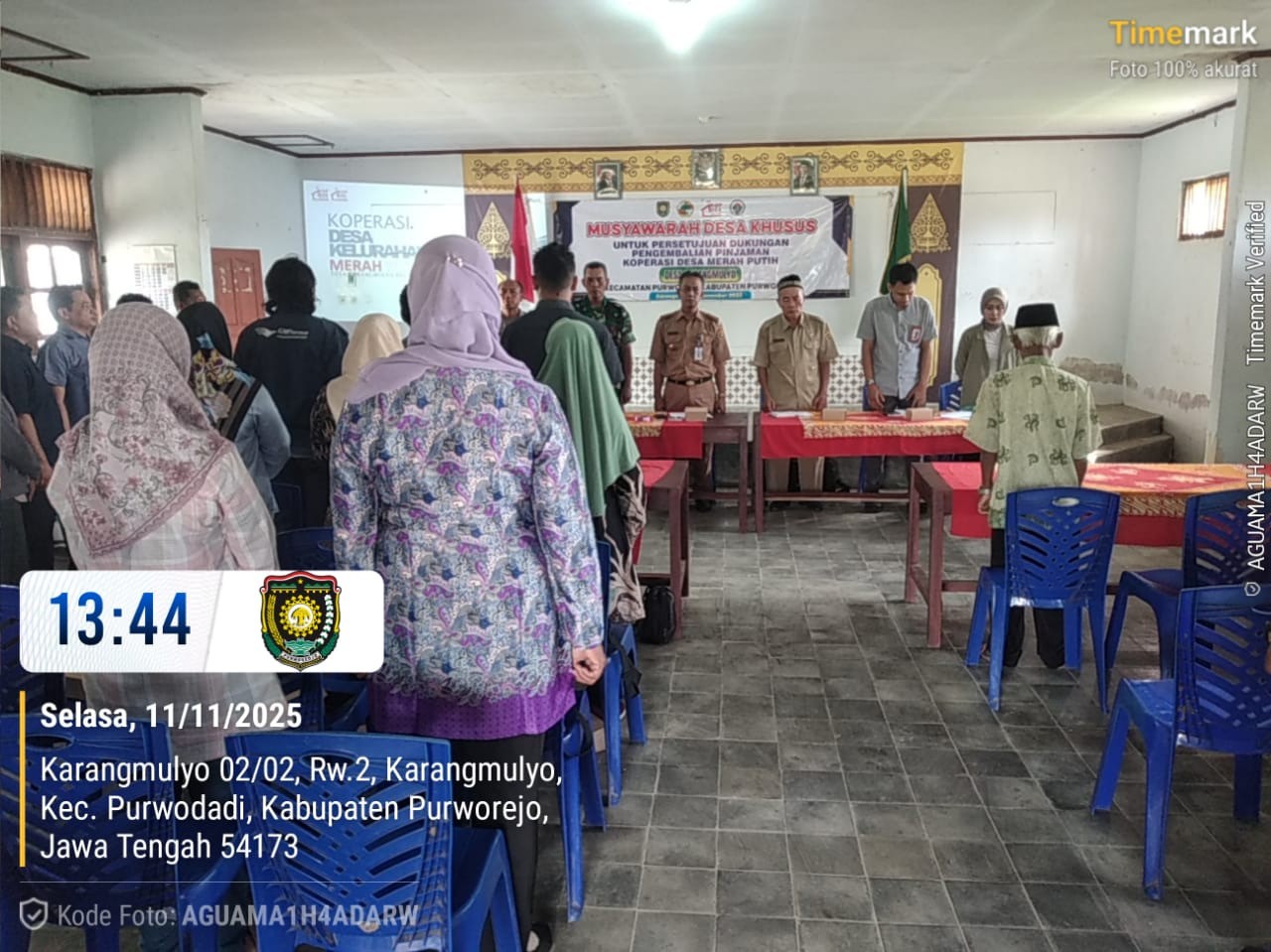 Pelaksanaan Musdesus KDMP Desa Karangmulyo, Camat Purwodadi hadir