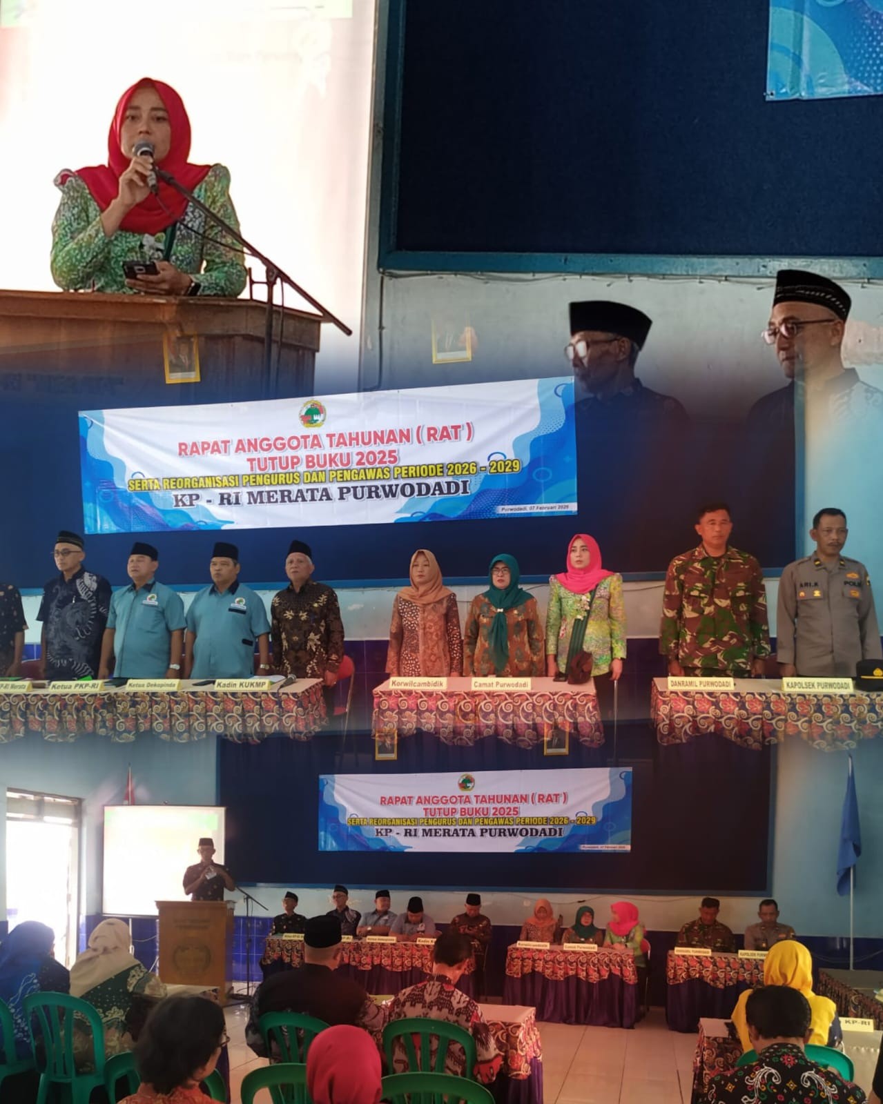 Sekretaris Kecamatan Purwodadi mewakili Rapat Anggota Tahunan (RAT) sekaligus Reorganisasi Pengurus PKPRI Merata Purwodadi