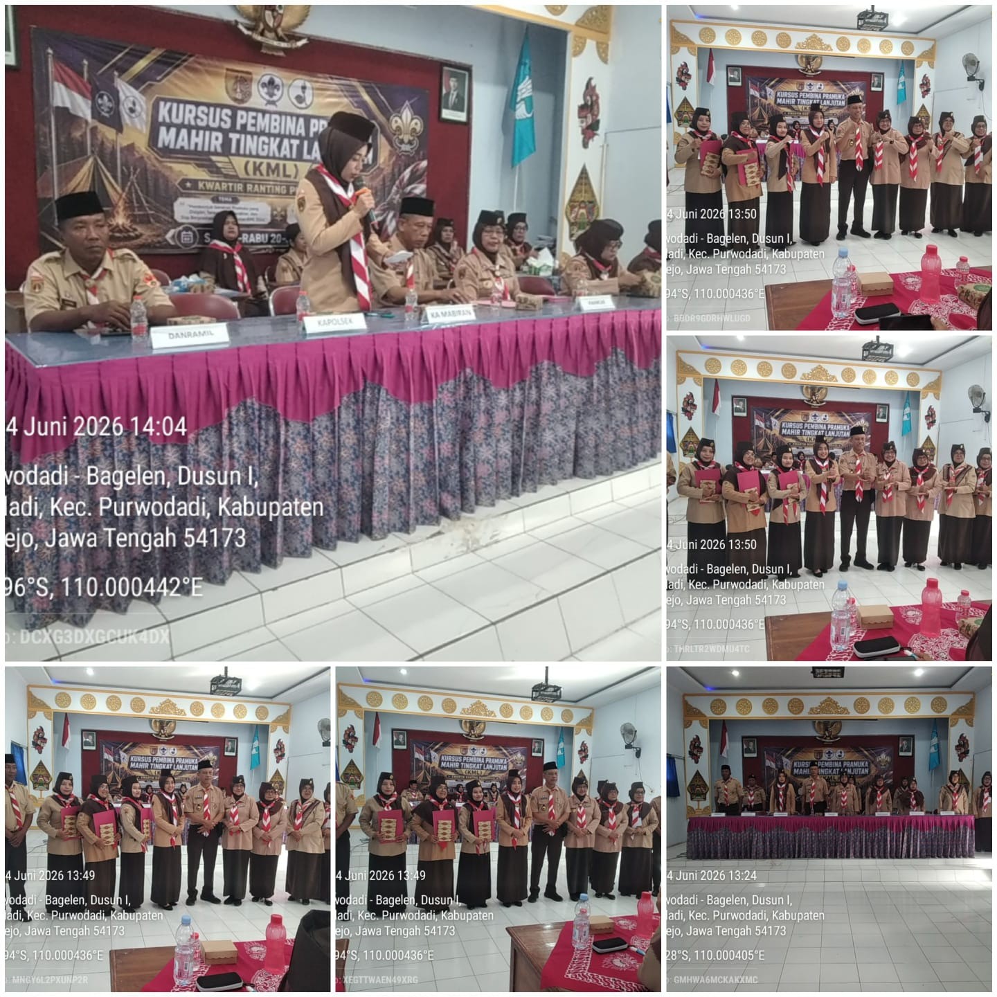 Camat Purwodadi hadiri Penutupan Kegiatan Kursus Mahir Lanjutan (KML) Tahun 2026 di Aula PKG Kecamatan Purwodadi