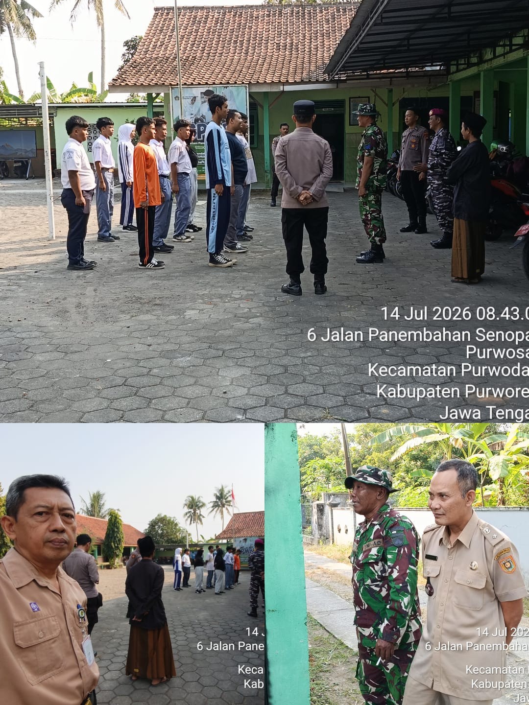 Kasi Pemerintahan Umum dan Trantibum Kecamatan Purwodadi Monitoring Seleksi Calon Paskibra di SMK YPE Purwodadi