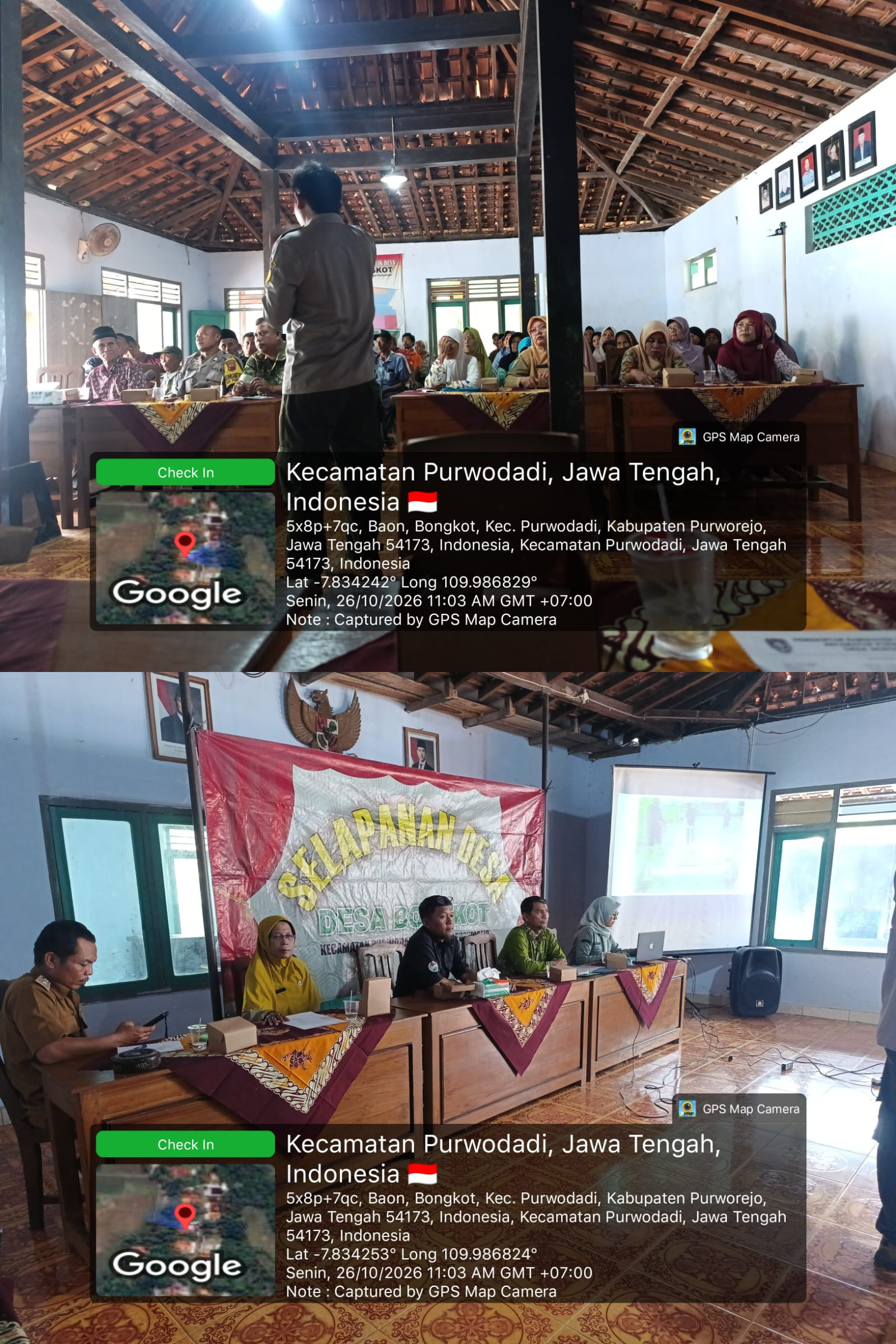 Pelaksana Tugas  Kasi Pemerintahan Umum dan Trantibum Kecamatan Purwodadi Hadiri Selapanan Desa Bongkot