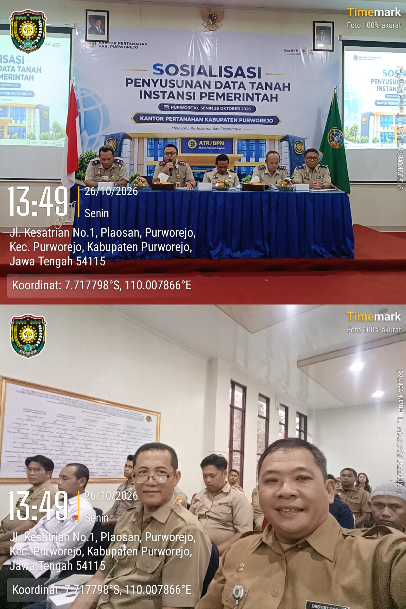 Sekcam Purwodadi Hadiri Sosialisasi Penyusunan Data Tanah Instansi Pemerintah