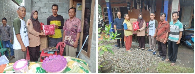 Camat Purwodadi Meninjau  Korban Musibah Pohon Tumbang di Desa Jatikontal dan Desa Bubutan Kecamatan Purwodadi