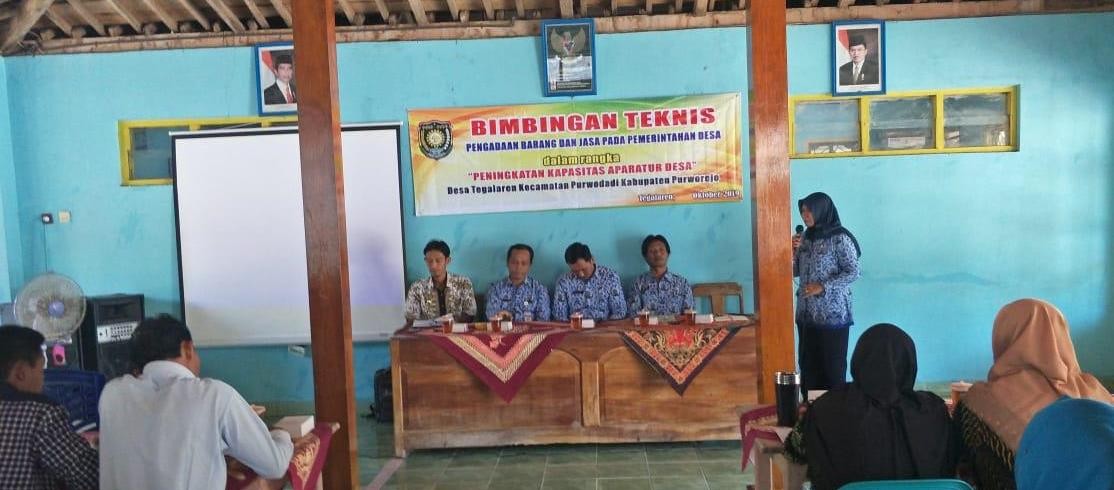 Bimtek Pengadaan Barang dan Jasa di Balai Desa Tegalaren Purwodadi