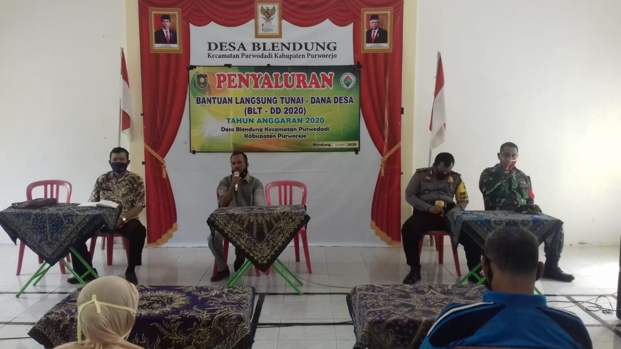 Penyaluran BLT DD di Desa Blendung Kecamatan Purwodadi