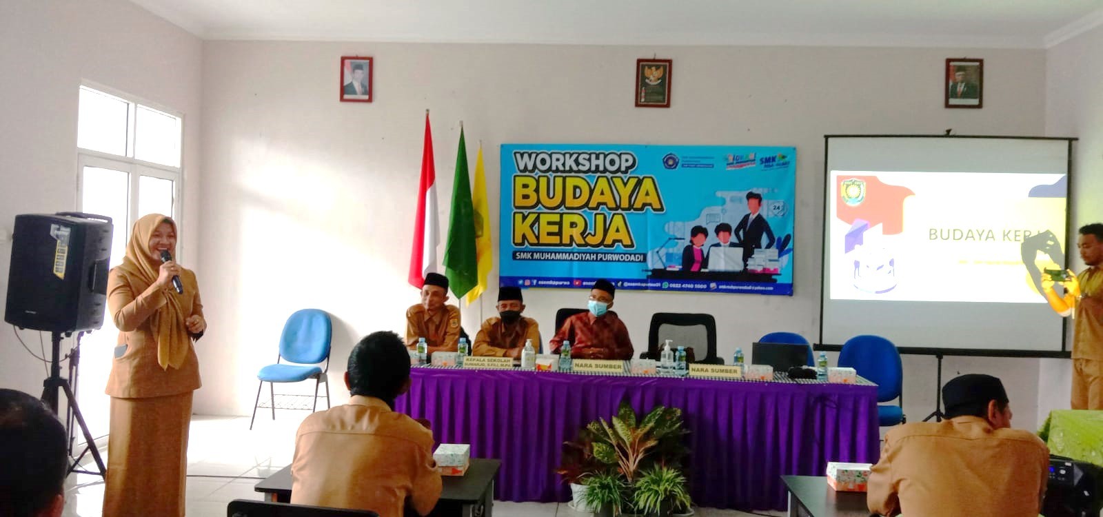 Camat Purwodadi Menghadiri Workshop Budaya Kerja di SMK Muhammadiyah  Purwodadi Kabupaten Purworejo